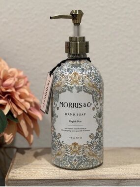MORRIS & Co. Hand Soap English Pear Floral Glass Bottle 16 fl oz Pump New